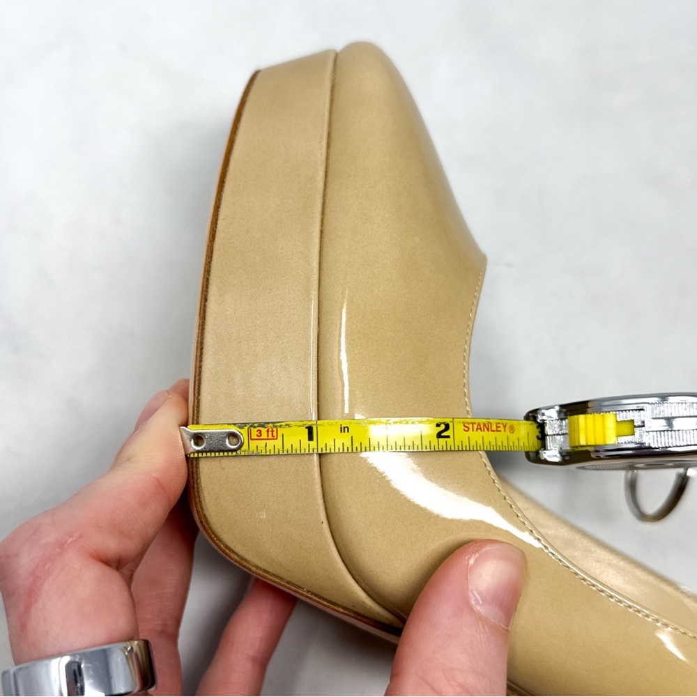 NEW Jimmy Choo Cosmic Patent Leather Platform Stiletto Heel Pumps Nude Sexy 39 - Picture 14 of 16